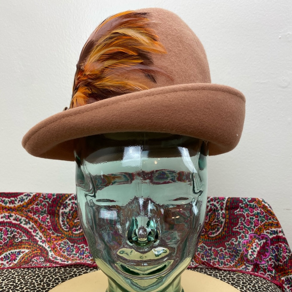 1940s/50s vintage camel color wool women’s hat